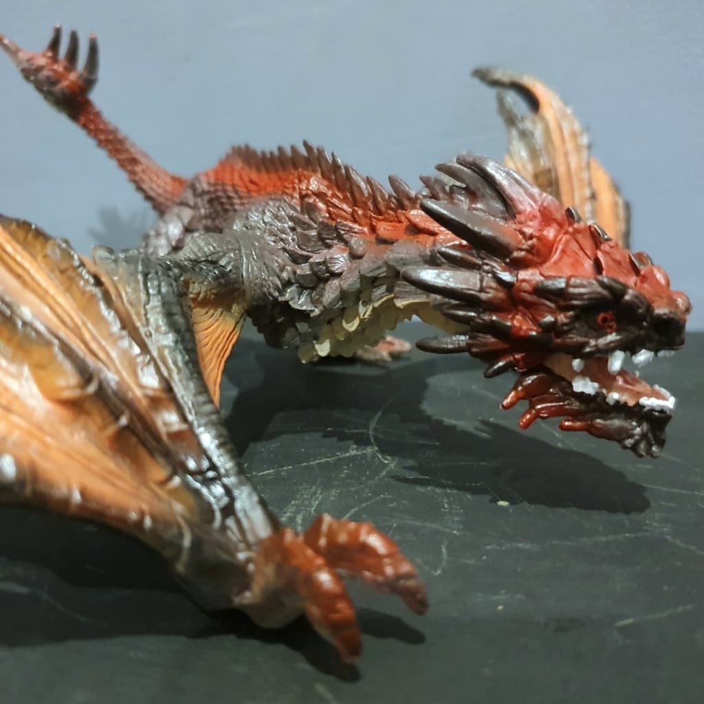 harga grosir Figure Naga Dragon hard rubber detail rapi panjang 18cm