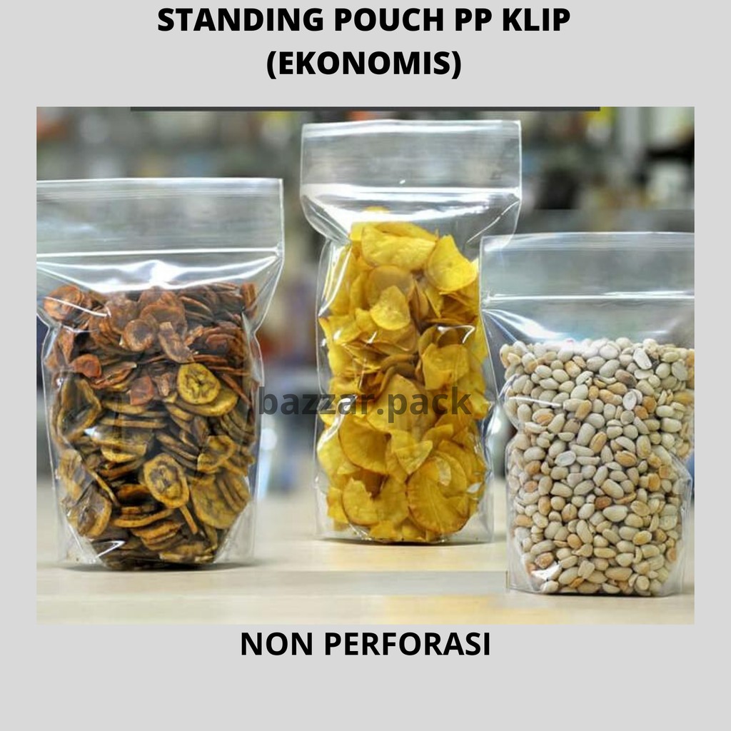 STANDING POUCH PP KLIP (EKONOMIS) 100 MICRON
