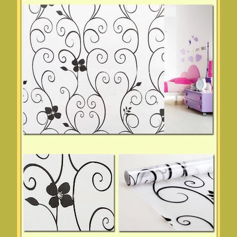 stiker kaca/sticker kaca/stiker kaca jendela/stiker motif bunga