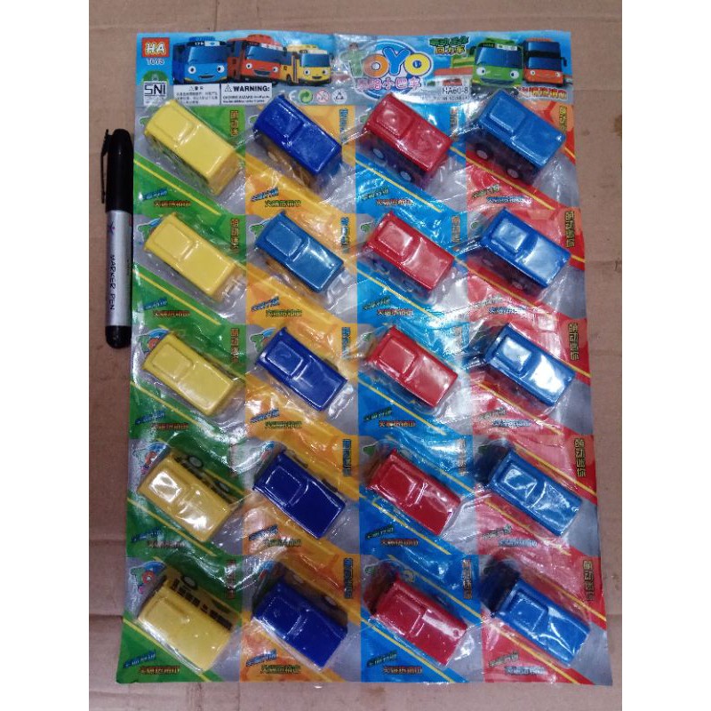 MOBIL-MOBIL2AN TAYO KECIL - MAINAN LEMBARAN ISI 20 PCS