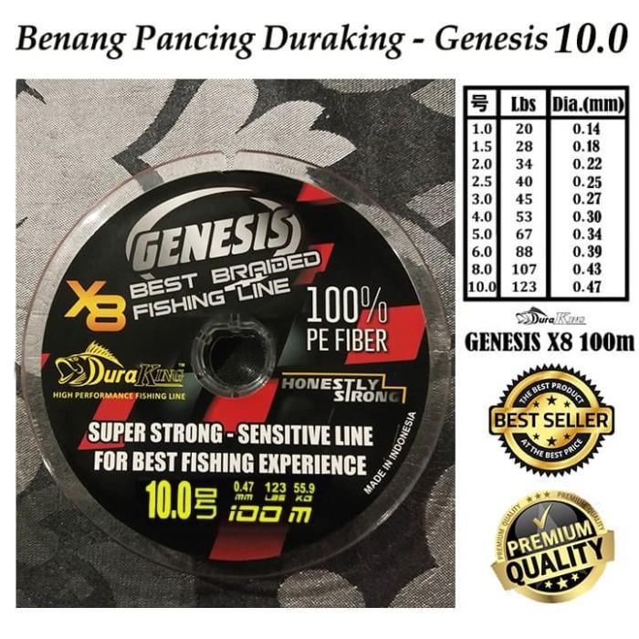 Benang/Senar Pancing Duraking Genesis PE 10.0