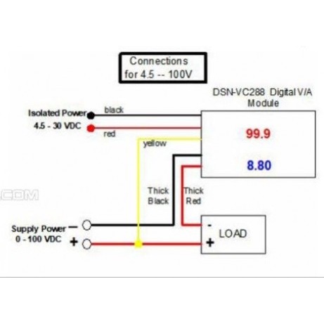 Dual Display Meter Digital Voltmeter Ammeter Panel 100V 10A