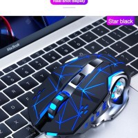 MOUSE RGB GAMING WIRELESS LED T-WOLF Q13