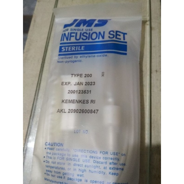 JMS infusion set / set infus dewasa / infus set