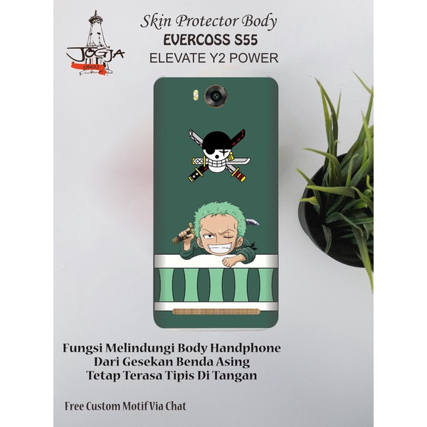 Dapat 2Pcs Garskin HP Evercoss S55 Elevate Y2 Power motif one - Free Custom Motif