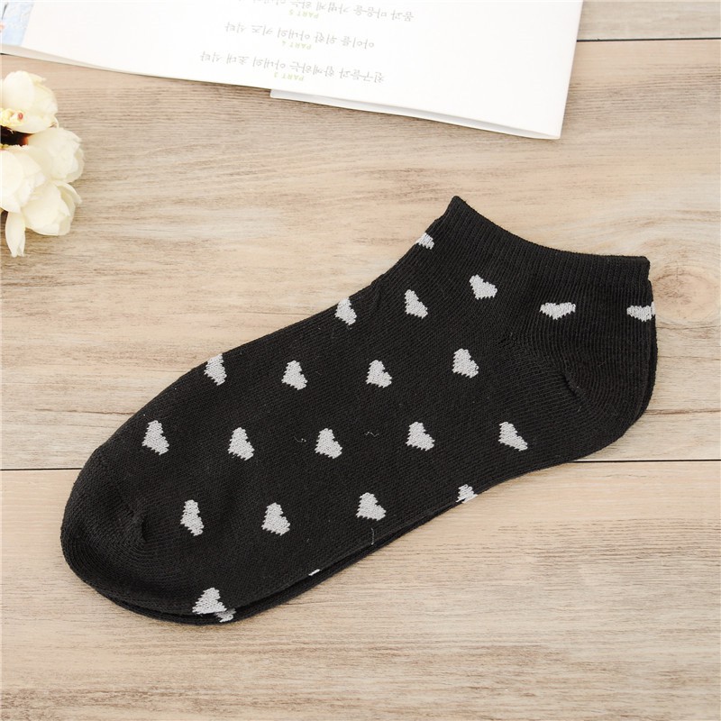 Kaos Kaki Ankle Motif Love Korea Import Ankle Cute Panjang Semata Kaki / TV-39