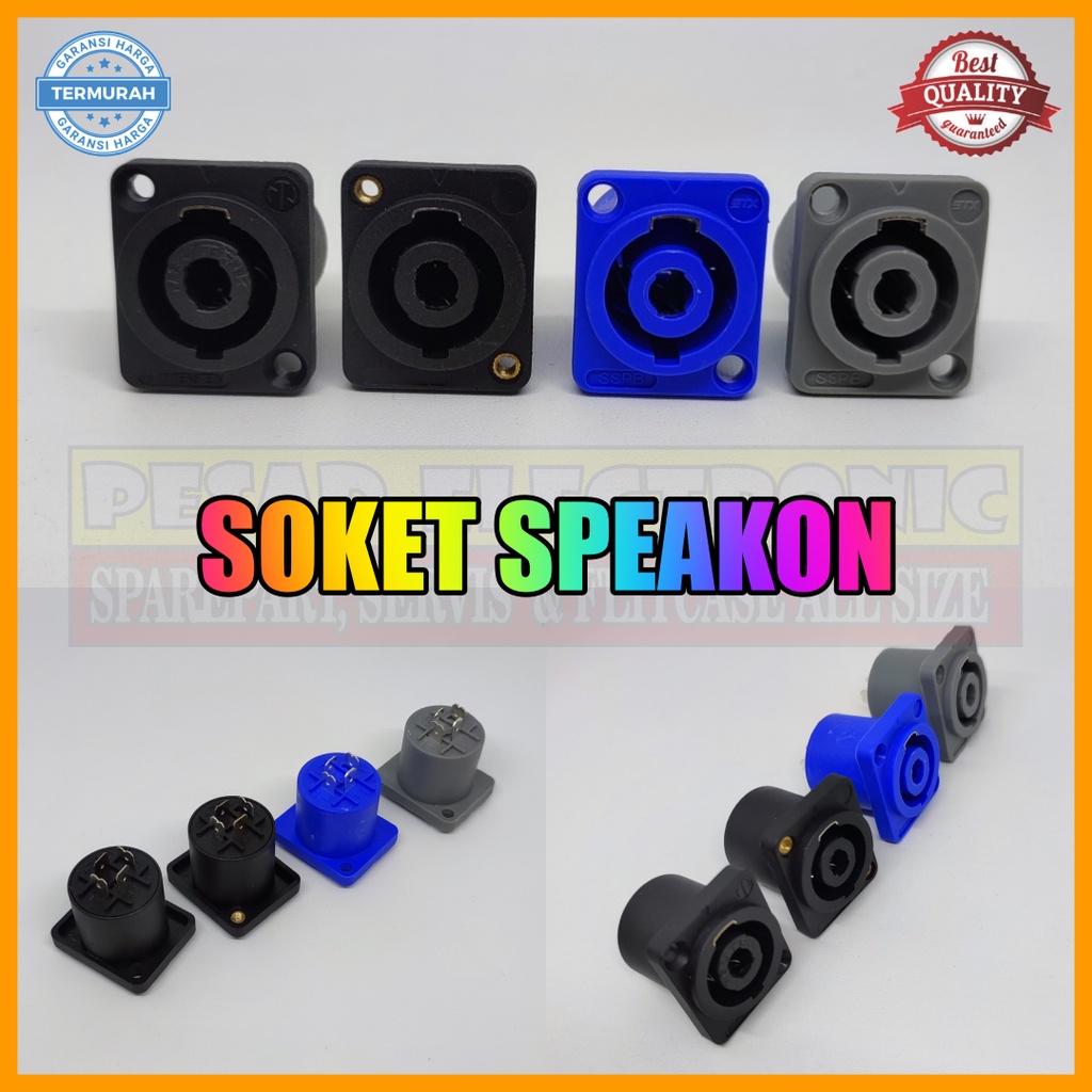 Soket Jeck Speakon Socket spikon socket speakon Speakon Pcb
