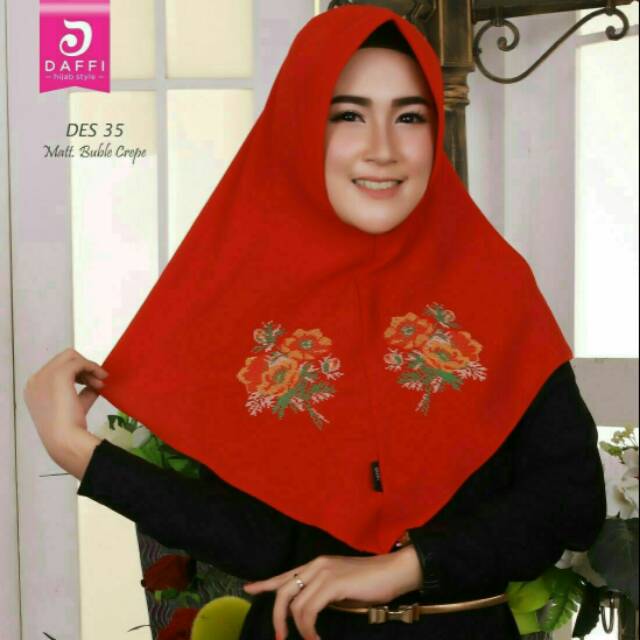 Jilbab bordir bunga