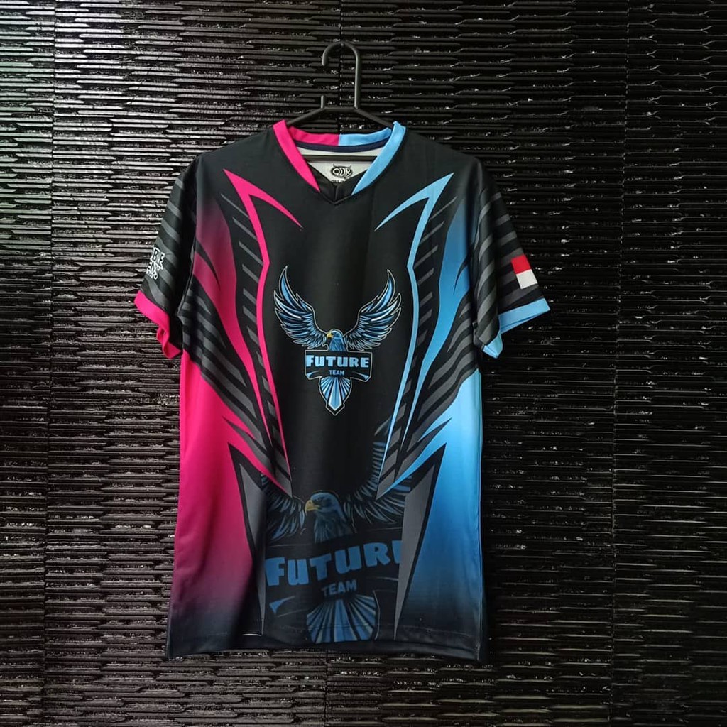 Baju Gamers Esports custom free nickname dan logo team freefire ff