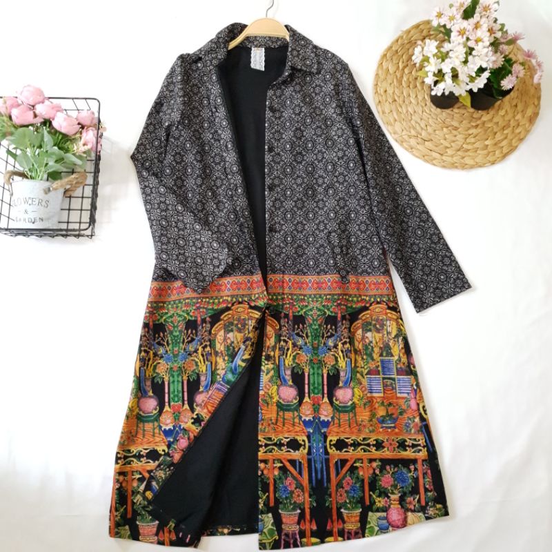 VINTAGE PRINT GEOGOUS TUNIC OUTER