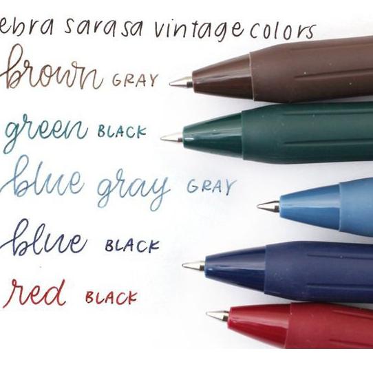 

Hot Sale Pulpen Gel Sarasa Clip Vintage Colour Zebra - 0.5 mm !!