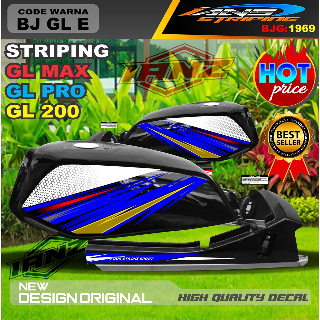 STIKER STRIPING MOTOR GL MAX GL PRO GL 100 / STRIPING MOTOR GL TERBARU / STIKER MOTOR TERMURAH / STRIPING GL MAX / STIKER GL PRO / STIKER MOTOR