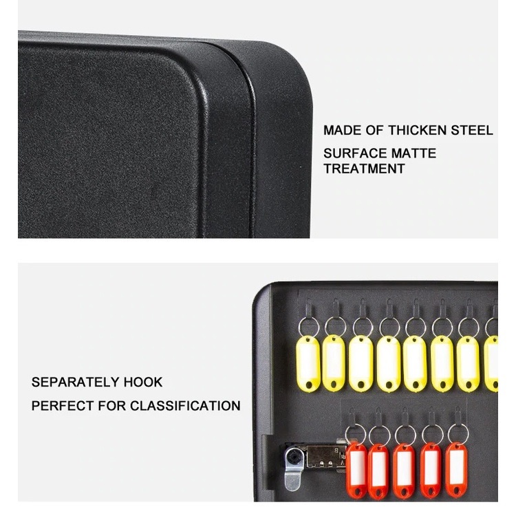 Wall Mount Safe Security Cabinet Box 28 Keys - Kotak Tempat Kunci