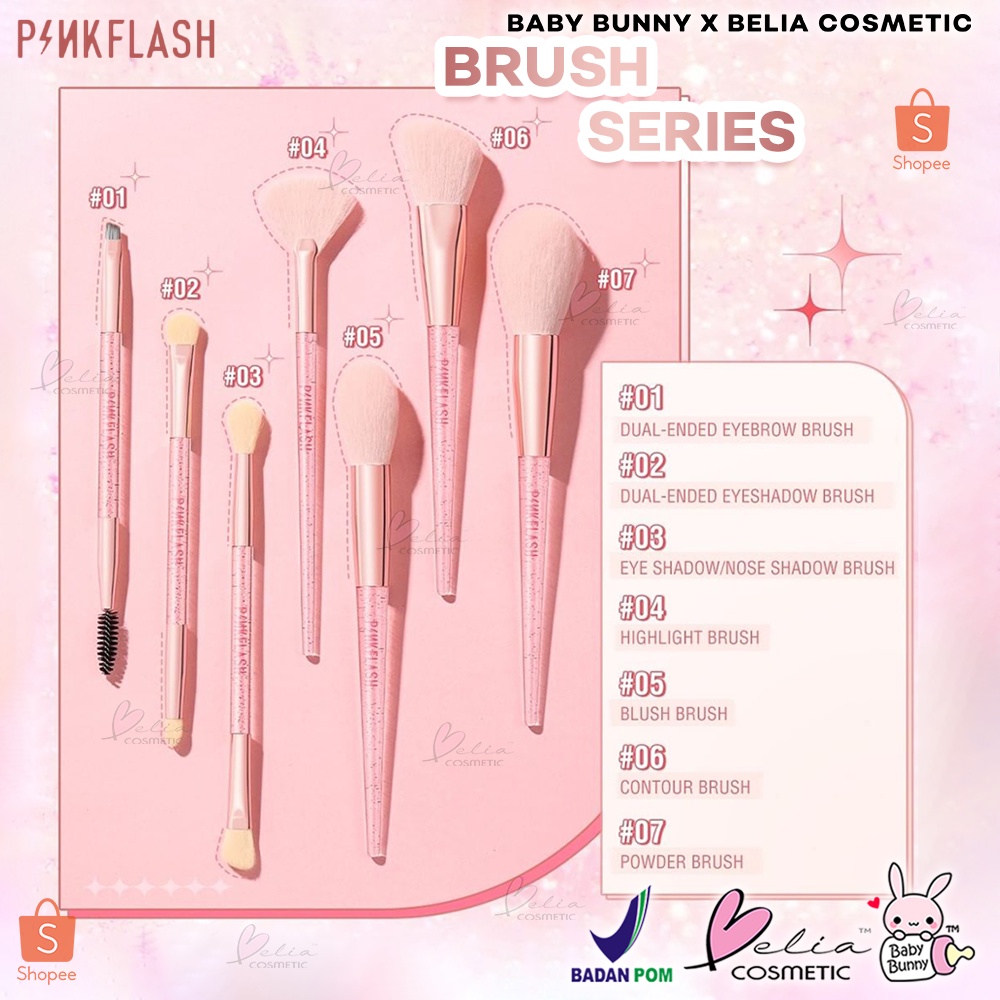 ❤ BELIA ❤ PINKFLASH Make Up Brush Series PF-T04 | Beauty Brush | Makeup Tool | Kuas Make Up | Pink Flash