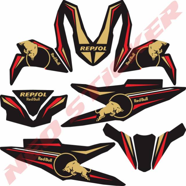 Sticker All New Beat 2020 Fullbody Repsol Redbull Gold Edition