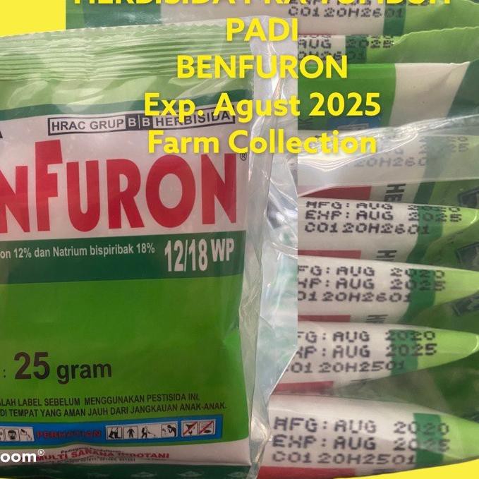 -Termurah- BENFURON 25gram 25 gram Herbisida Sistemik Pra & Purna tumbuh Padi ,,,