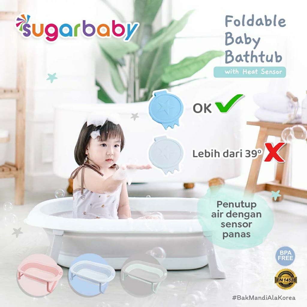 Sugarbaby foldable baby bathtub dengan sensor panas F76&amp;F79 / Bak Mandi Bayi Lipat dengan sensor panas bak kolam spa sugar baby bak mandi lipat KOLAM MANDI BAK MANDI BAK SUGARBABY BAK LIPAT BAK SUSUN SUGARBABY BAK MANDI BAK MANDI SUGARBABY BAK LIPAT