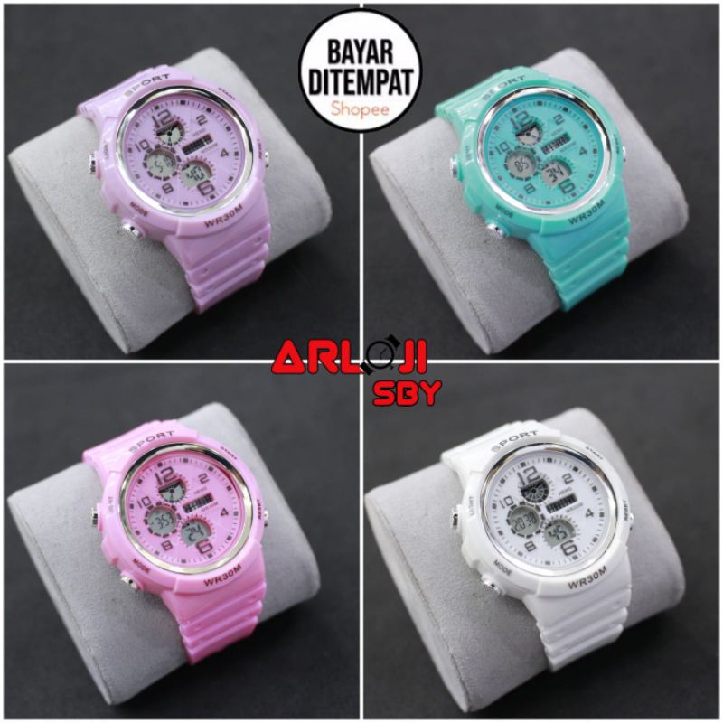 JAM TANGAN RUBBER DIGITAL IMPOR GROSIR MURAH KARET MODEL BABY G