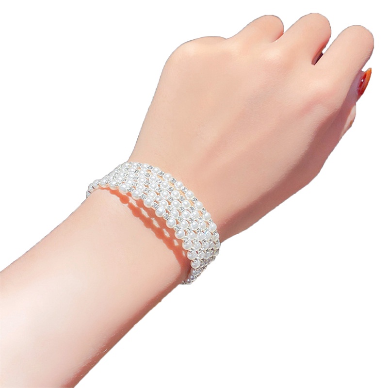 Gelang Mutiara Berlian Zircon Gaya Korea Untuk Wanita