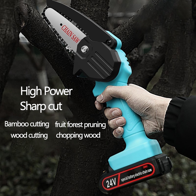 Bonkyo Chainsaw Gergaji Rantai 68vf Gergaji Elektrik Mini Portable Genggam Lithium Charger Gergaji Listrik Rantai