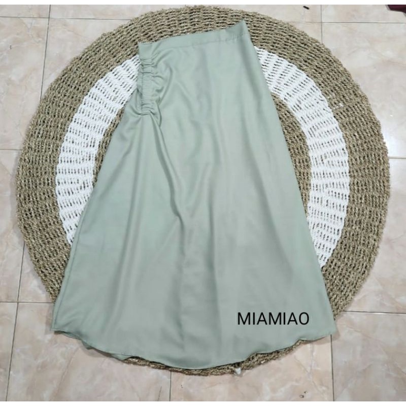 EIDEL SKIRT. ROK SHAKILA SERUT PREMIUM. ROK WANITA BAHAN SHAKILA PREMIUM FIT TO XL-ROK SERUT OLIVE