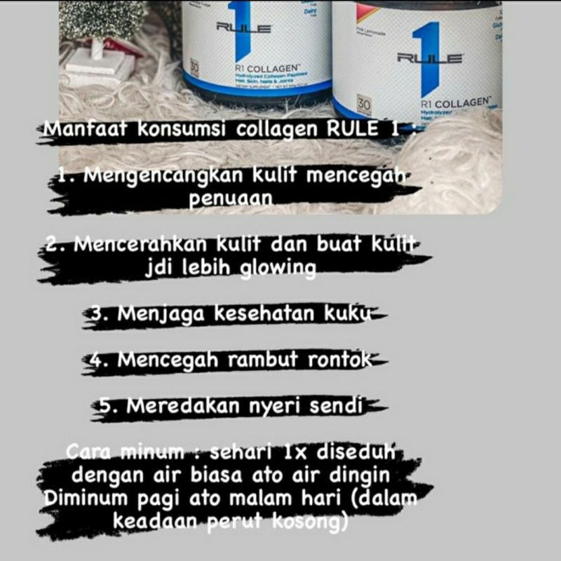 RULE 1 COLLAGEN 28 SERVING R1 RULE ONE BEAUTY ON SKIN CARE SUPLEMEN RULE1 SKINCARE COLAGEN