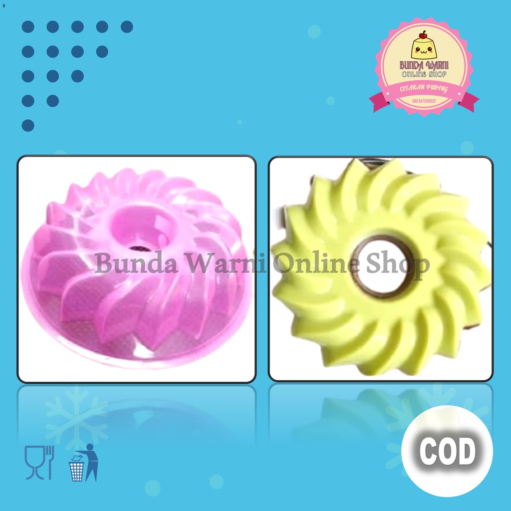 [JUMBO] Loyang Cetakan Puding Kue Bolu Kukus Agar Ager Pudding Jelly Plastik Karakter Ulir Tulban