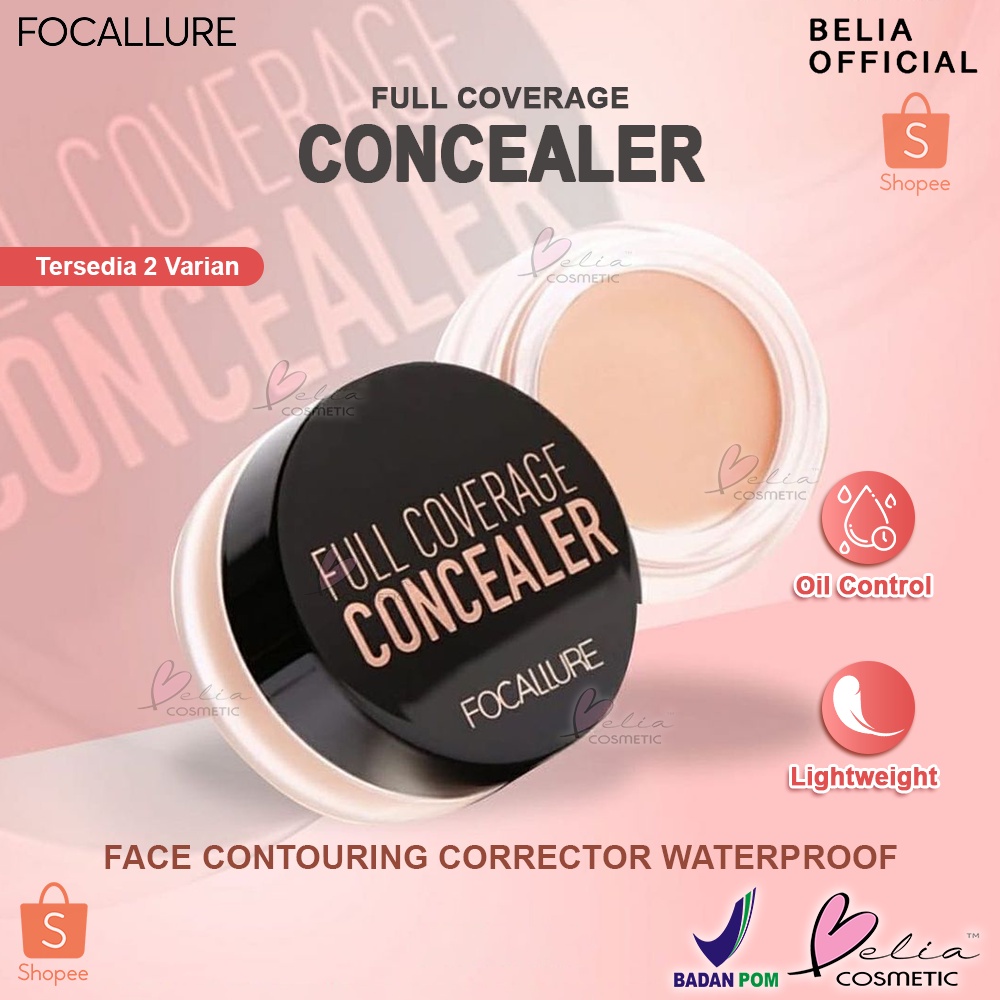 ❤ BELIA ❤ FOCALLURE Full Coverage Concealer FA58 | Concealer Cream | Waterproof | BPOM