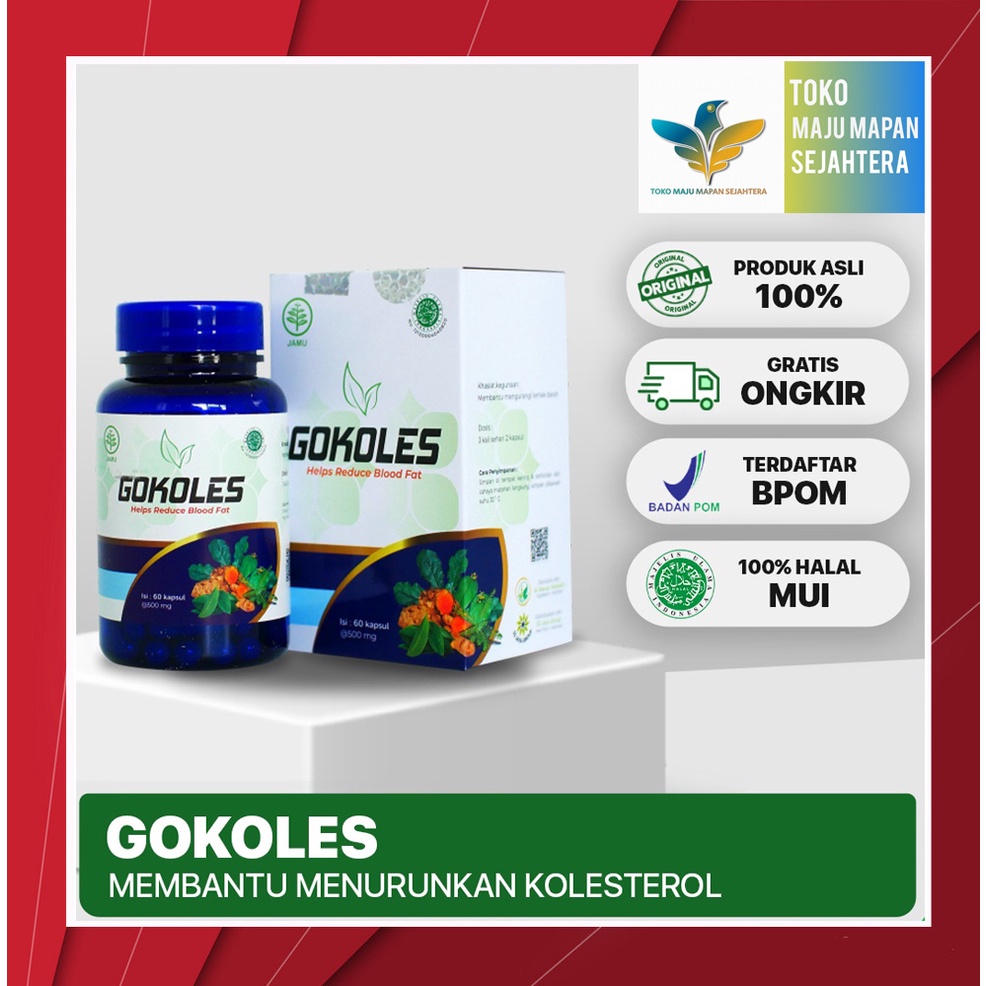 GOKOLES ASLI ORIGINAL OBAT UNTUK MENURUKAN KOLESTROL TINGGI HERBAL 100% ASLI