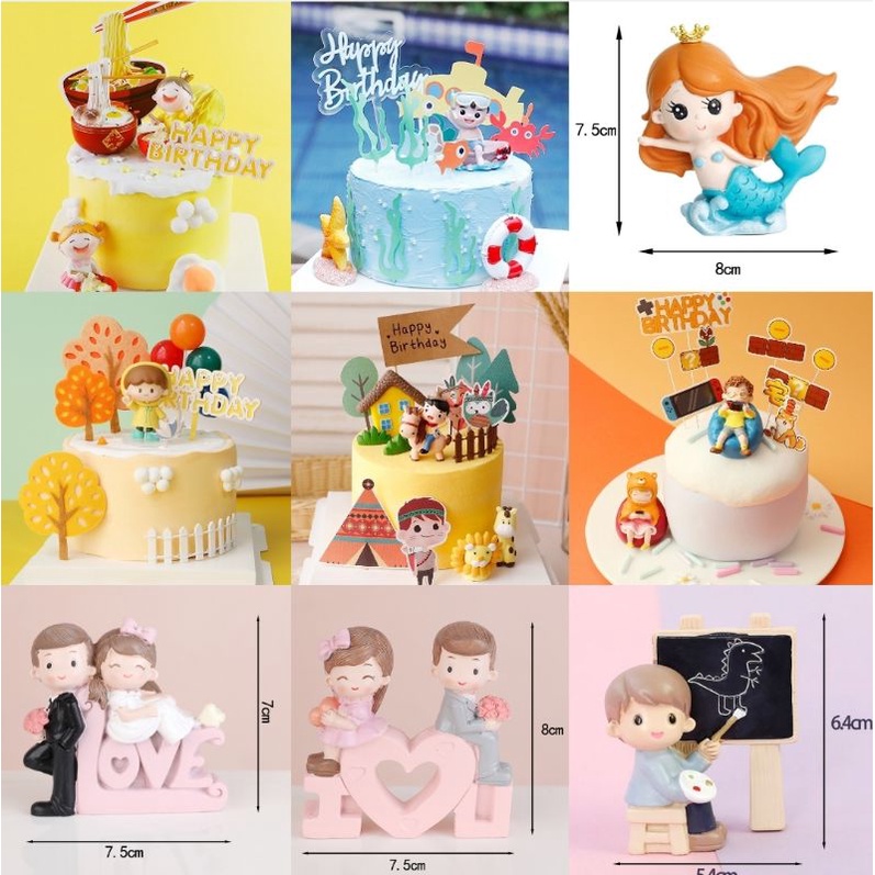 topper cake/topper kue/topper kakek nenek/topper princess/topper anak laki/topper baby/super hero