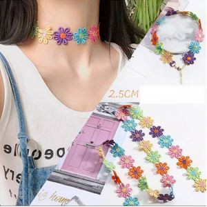 Choker Import Model Korea Bunga Warna-Warni