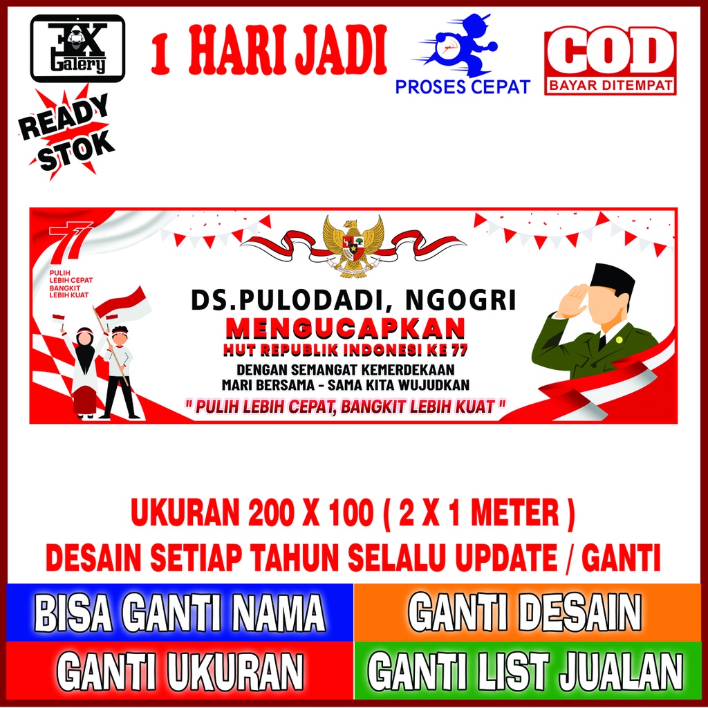 SPANDUK KEMERDEKAAN, SPANDUK 17 AN, BANNER KEMERDEKAAN