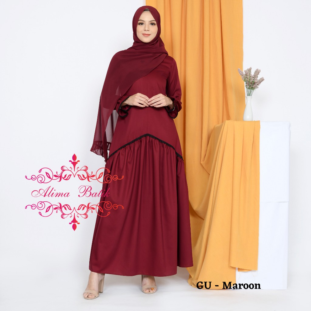 SALE Gamis Katun Premium Terbaru Gamis Original Alima Batik Rumah Jahit Alima Gamis Berkualitas Buti