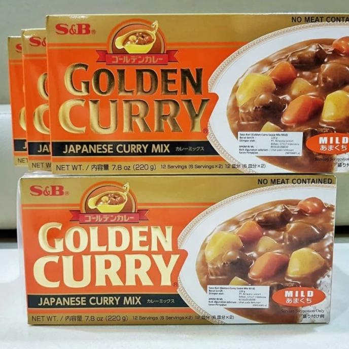 golden curry S&B / merah / bumbu kari jepang 220 gram