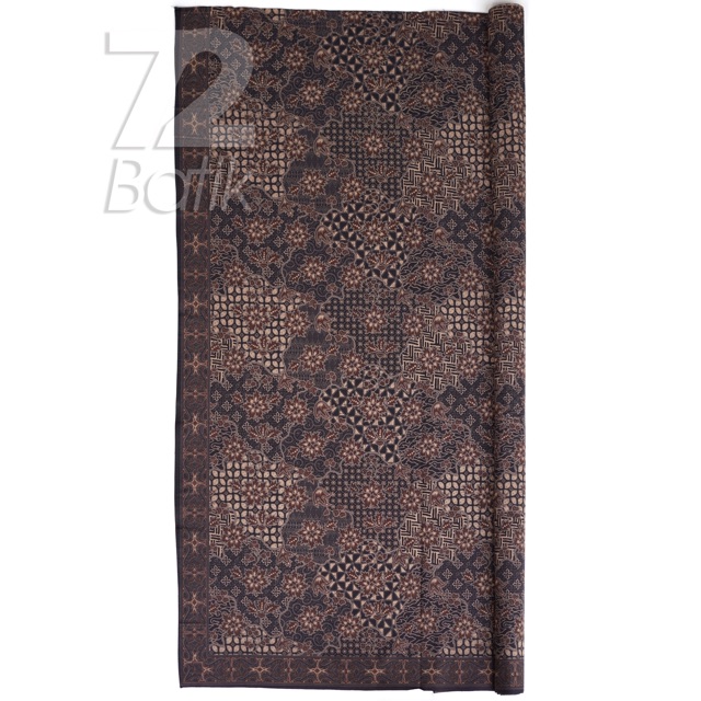 KAIN BATIK KATUN Premium Motif Sekar Jagad Warna Hitam Item Black 725052 Cap 72 Jarik Jarit Samping Kebat Panjang Batik Katun Modern Premium Bahan Seragam Batik Pernikahan Kantor Keluarga Murah Kamen Jadi Batik Bali Lembaran