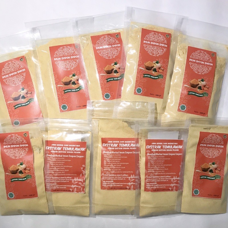 

Herbal Imun Empon Empon Ekstrak Temulawak Jamu Seduh Instan 50 gram & 100 gram