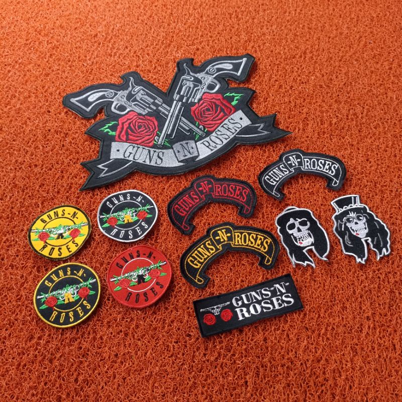 [ 1 PAKET ] BACKPATCH BORDIR GUNS N ROSES BEST QUALITY TERLARIS