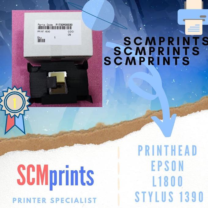 Printhead Print Head Epson 1390 L1800 L-1800 New Original Promo Head