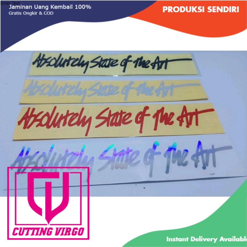 

Cutting Sticker Absolutely state of the art Grup4