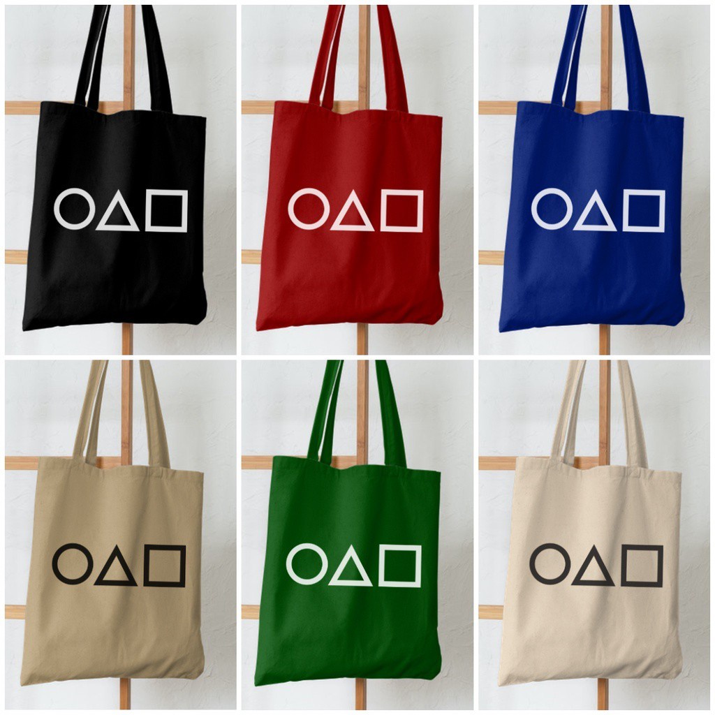 SPESIAL PROMO 10.10 - [RESLETING] SQUID GAME CARD TOTEBAG BERBAHAN SEMI KANVAS | TOTEBAG SQUID GAME | TOTEBAG FILM | TOTEBAG HITAM | TOTEBAG CREAM | TOTEBAG NAVY | TOTEBAG MAROON | TOTEBAG KUNING | TOTEBAG HIJAU