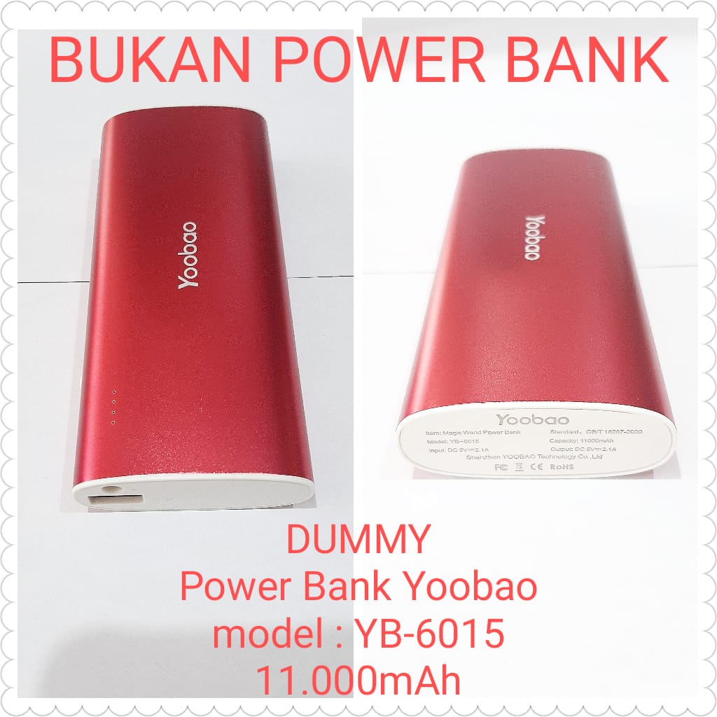 DUMMY Bukan Power Bank Yoobao YB-6015 Red 11.000 mAh