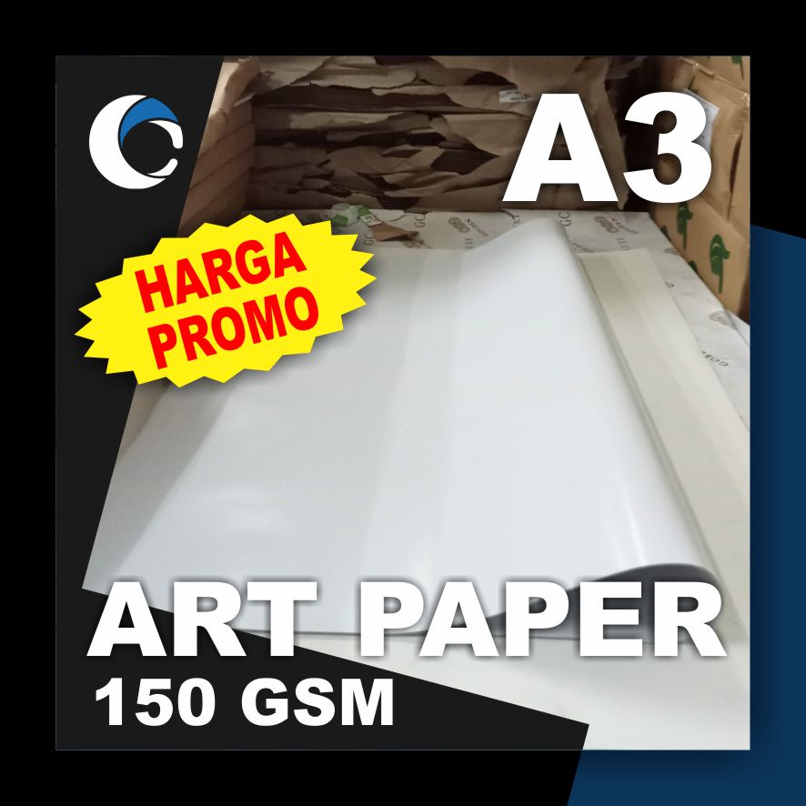 

KERTAS ART PAPER / ART CARTON 150 GSM Uk [ A3 ] 29.7 cm X 42 cm ( 50 LEMBAR )