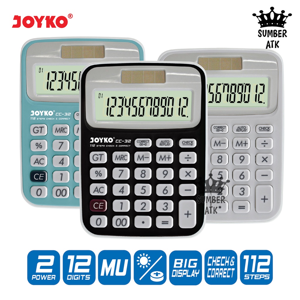 

Kalkulator Joyko CC-32 / 12 Digits / Check Correct / Calculator