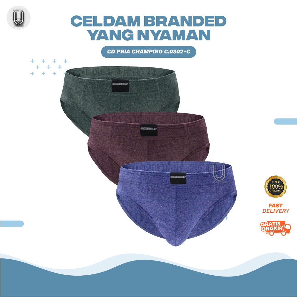 CD Celana Dalam Pria Champiro Sempak Laki Laki Dewasa Premium Kode C.0302-C By Universal Underwear