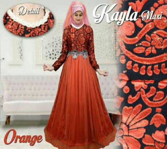 Kayla Maxi Dress Fashion Muslim Wanita