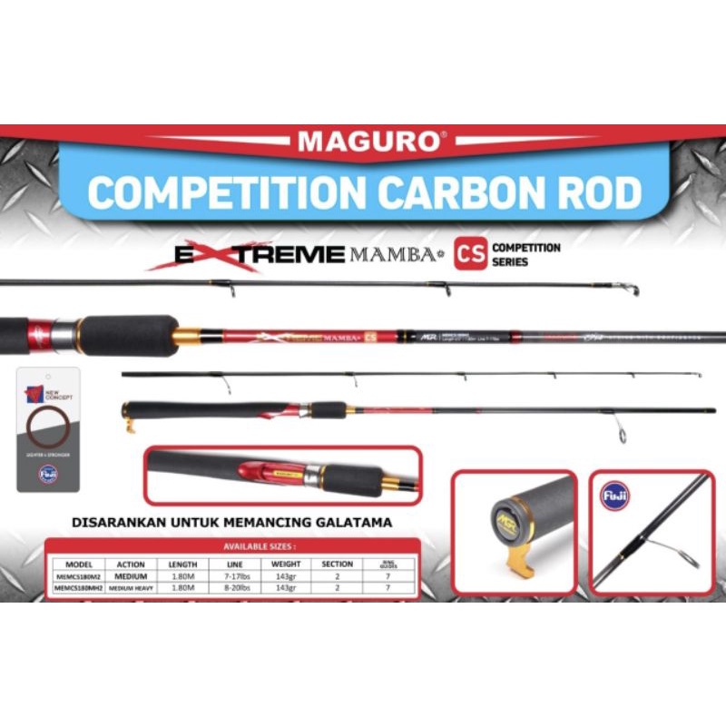 Stik Joran Maguro Extreme Mamba CS 180M/MH(NEW)