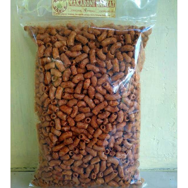 

Makaroni Bantet 500 gr Kemasan Asin Pedas Balado Free Ongkir Snack Cemilan Makanan Ringan