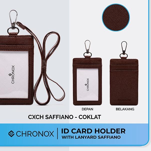 

ID Card Holder CHRONOX SAFFIANO Fiber Pria Wanita (Gantungan Kartu)