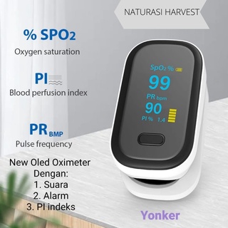 Image of Yonker Oximeter fingertip Oxymeter saturasi pengukur kadar oksigen spo2 dan detak jantung
