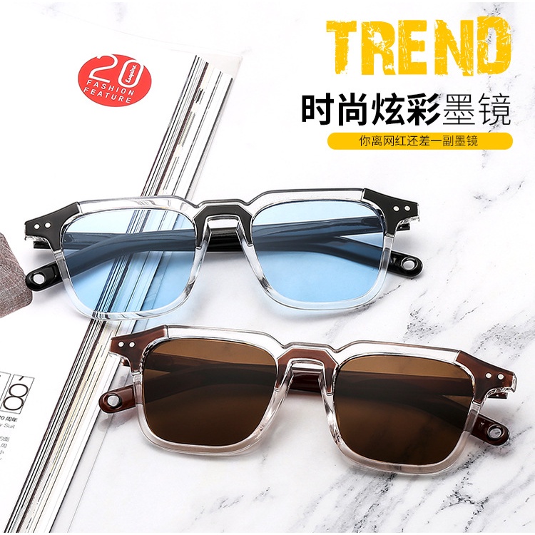 HBS 067 Kacamata Wanita Pria Optik Anti Sunglass Dengan Fashion Sunglasses Kacamata Hitam